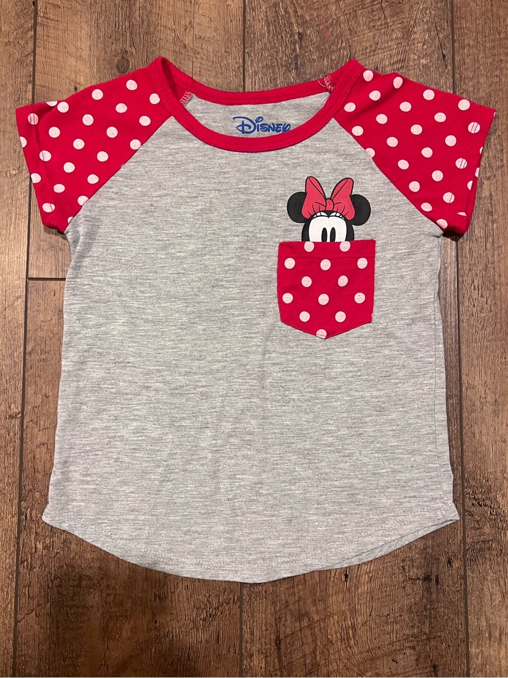 Disney Minnie Mouse Girl’s Pocket T-shirt, XS